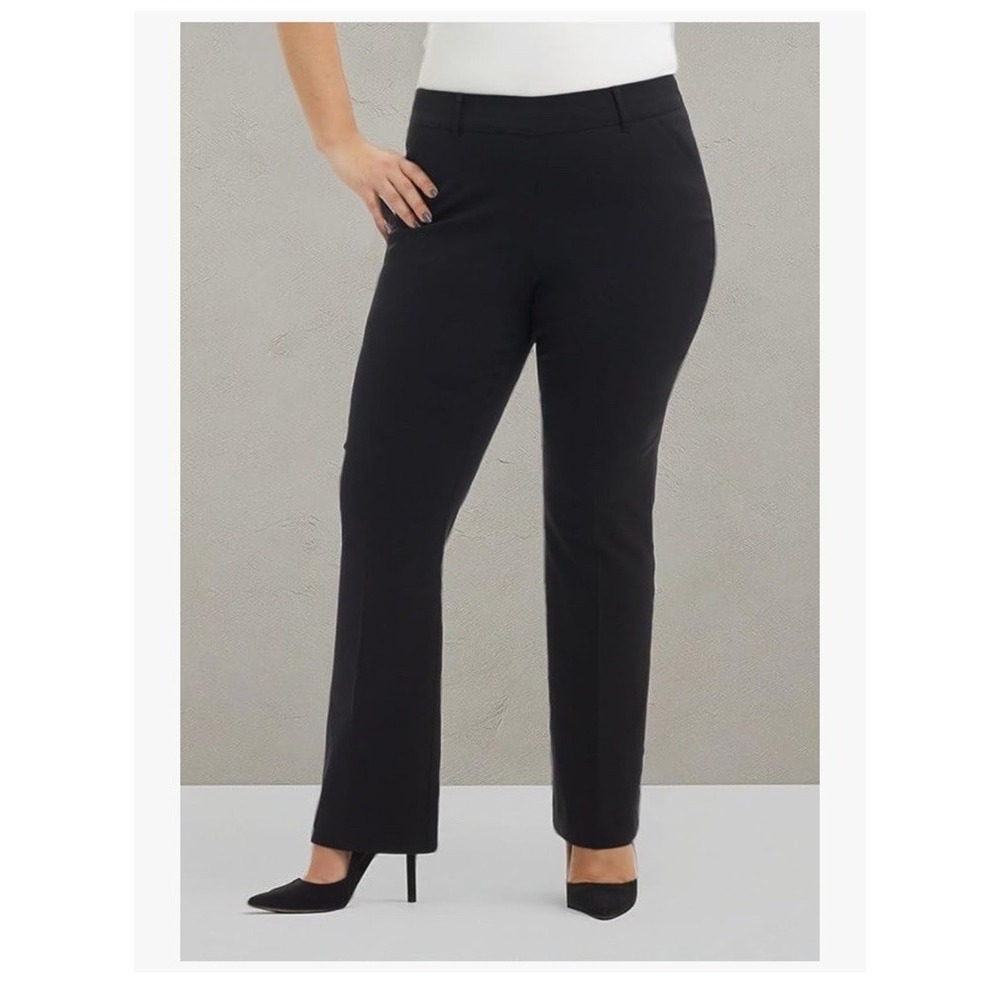 Rekucci Curvy Bootcut Pants Women's Size 14W Black Pull On Stretch Ease Into Com